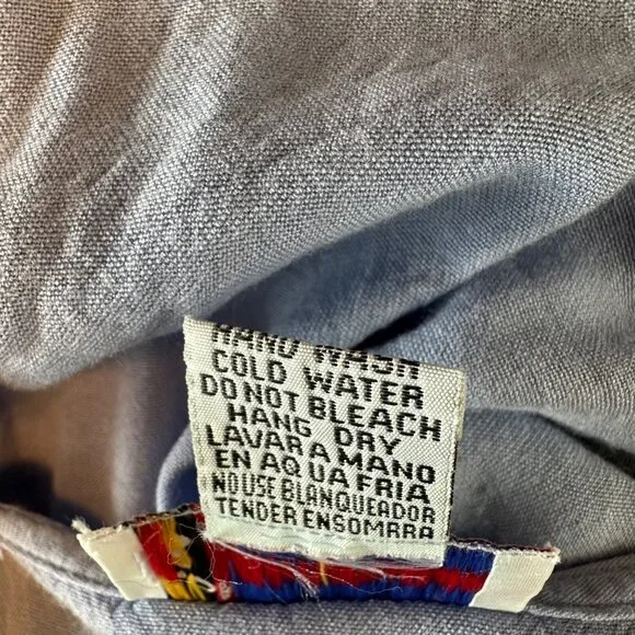 Just Cruisin Womens Blue Boho Embroidered Sleeveless Rayon Top Free Size - Picture 8 of 9